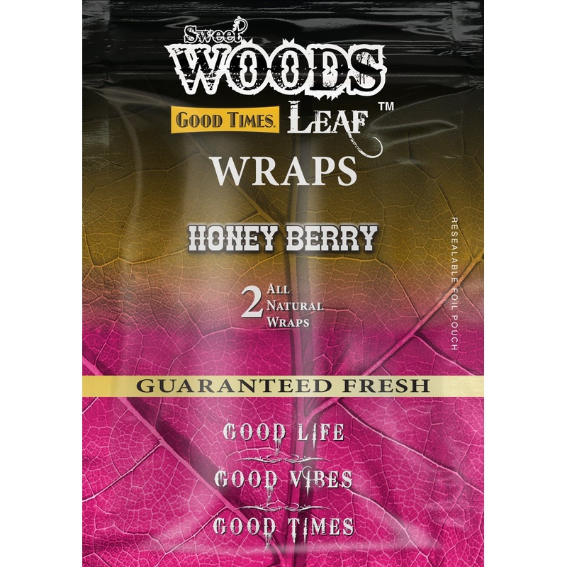 Sweet Woods Honey Berry Leaf Wraps Honey Berry 30 Packs of 2 (60ct)