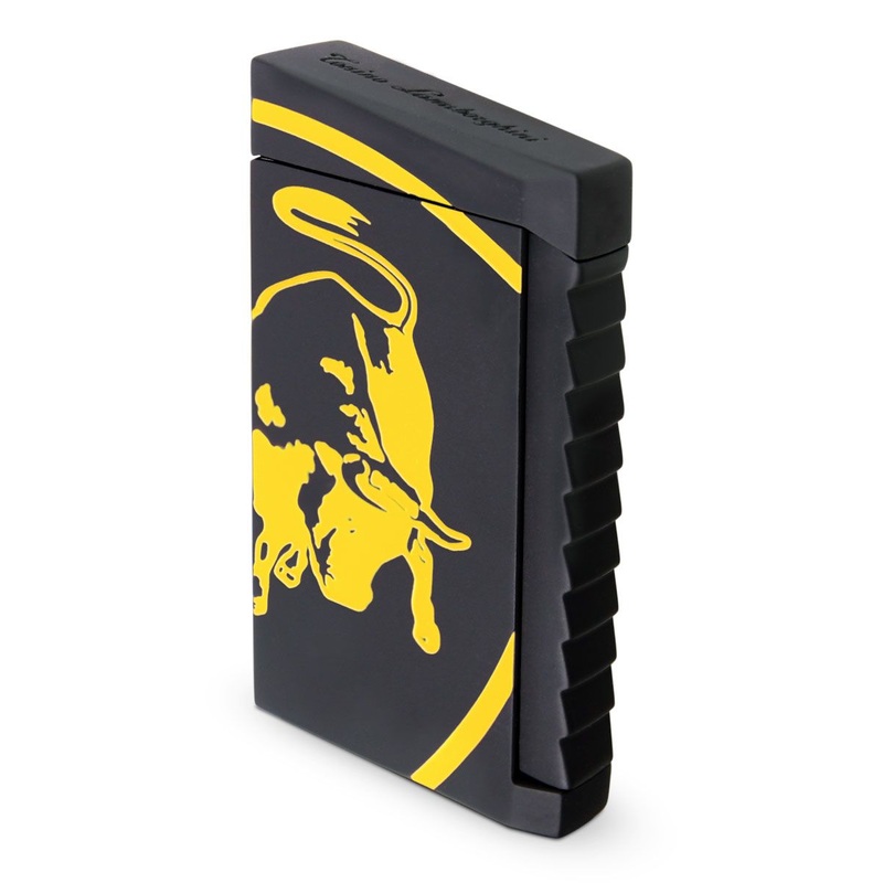 Tonino Lamborghin Il Toro Black Rubberized Finish Lighter – Yellow Bull