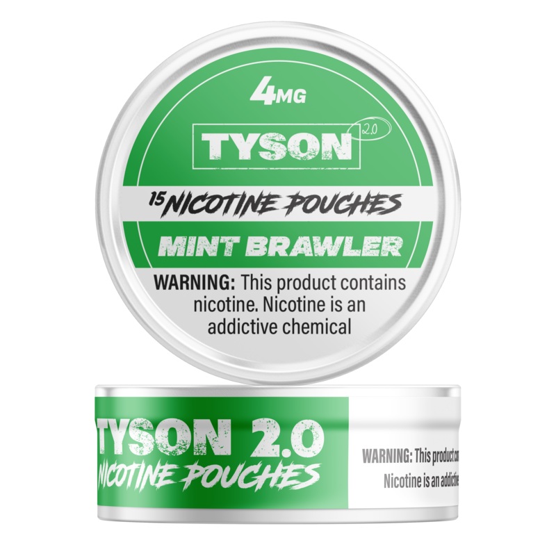 Tyson 2.0 Nicotine Pouches Mint Brawler – 5 Pack 4mg