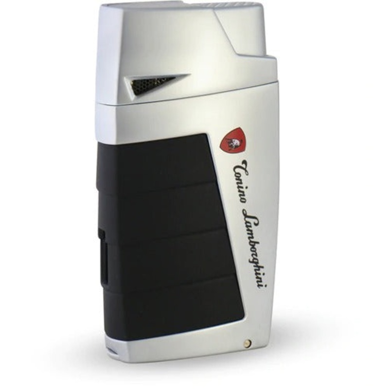 Tonino Lamborghini Duo Twin Jet Torch Flame Cigar Lighter – Chrome With Black