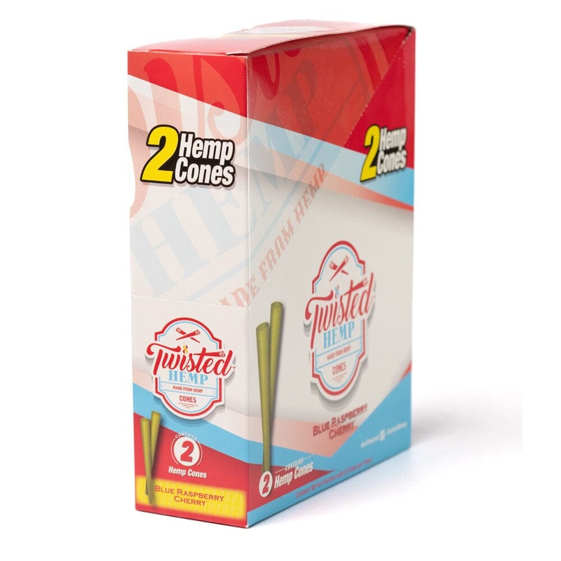 Twisted Hemp Blue Raspberry Cherry Cones Blue Raspberry Cherry 10 Packs of 2
