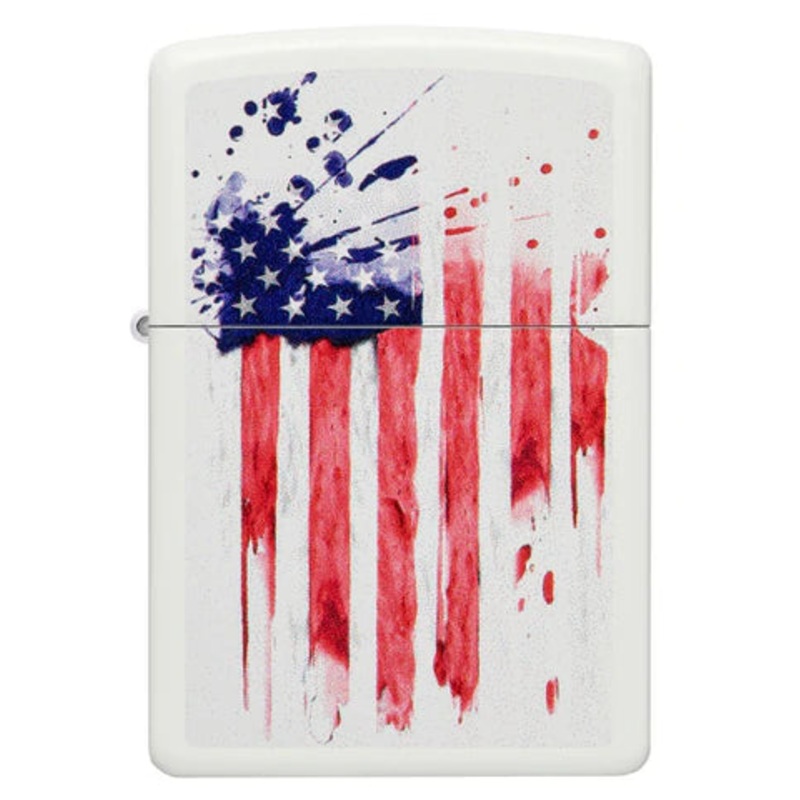 Zippo Lighter – Splattered US Flag