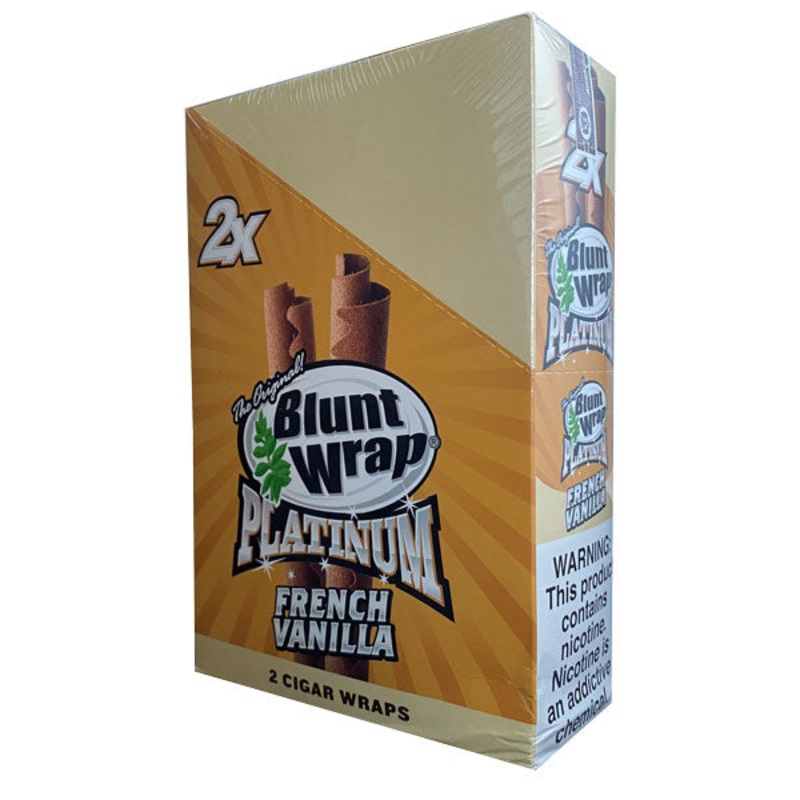 Blunt Wrap French Vanilla Double Platinum Wraps French Vanilla 25 Packs of 2