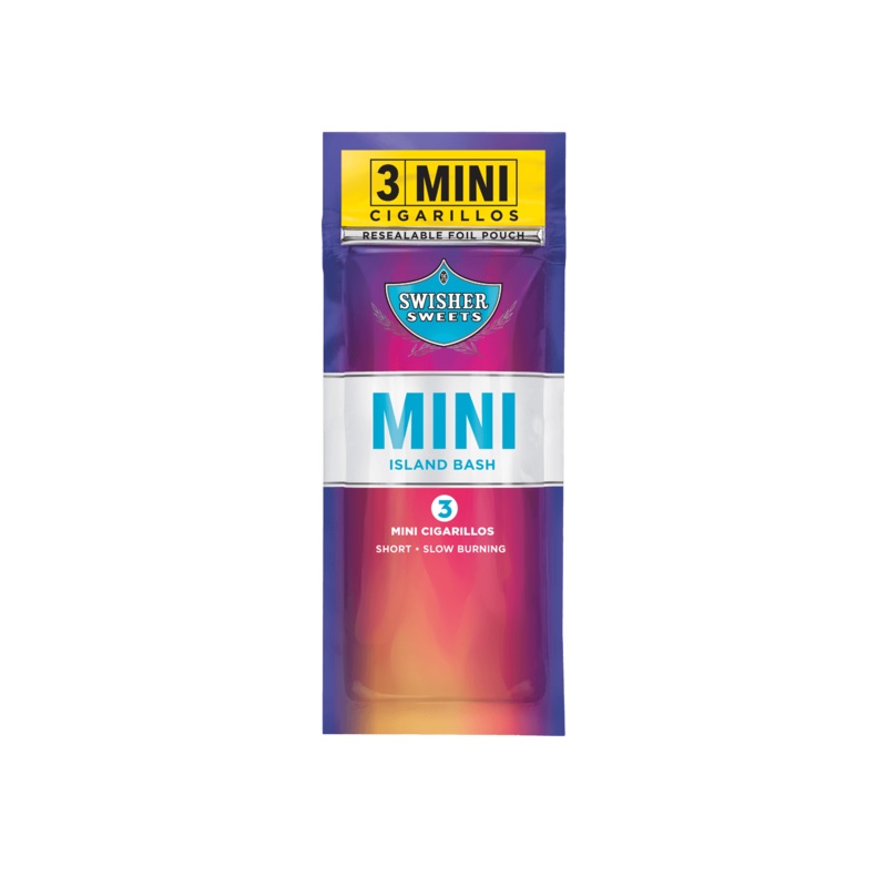 Swisher Sweets Mini Cigarillos Island Bash 3×15 (45ct) Mini Cigarillos Island Bash 15 Packs of 3