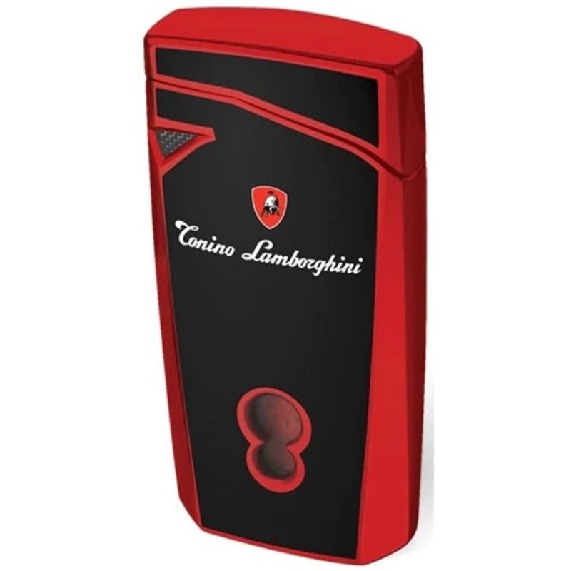 Tonino Lamborghini Magione Black With Red Torch Flame Cigar Lighter