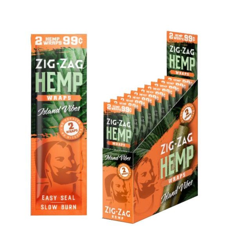 Zig Zag Island Vibes Hemp Wraps Island Vibes 25 Packs of 2