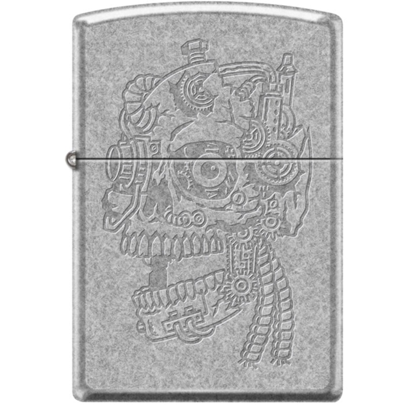 Zippo Lighter – Steampunk Skull-Etched