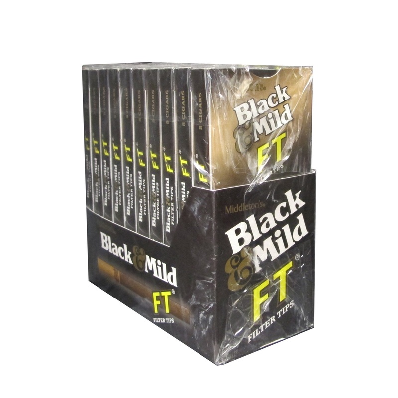 Black & Mild Filtered Tip Cigars Filtered Tip 10 Packs of 5