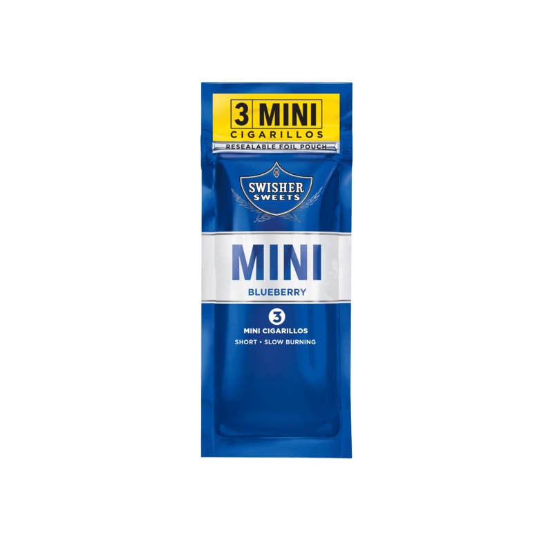 Swisher Sweets Mini Cigarillos Bluberry 3×15 (45ct) Mini Cigarillos Blueberry 15 Packs of 3
