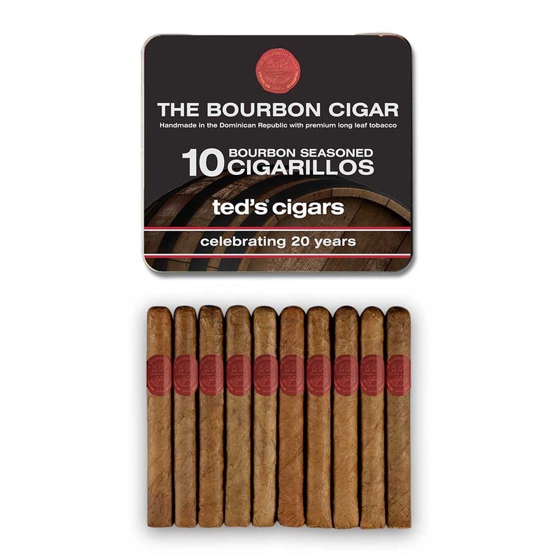 Bourbon Small Cigars Cigarillos (4.0″ x 28) 5 Tins of 10