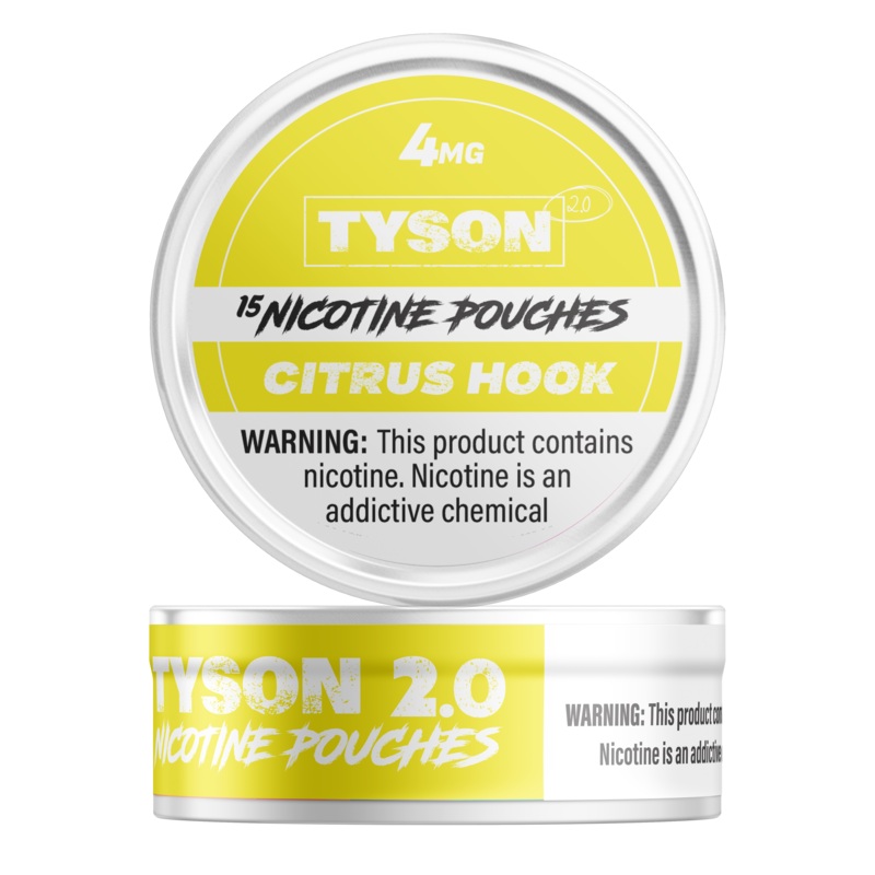 Tyson 2.0 Nicotine Pouches Citrus Hook – 5 Pack 4mg