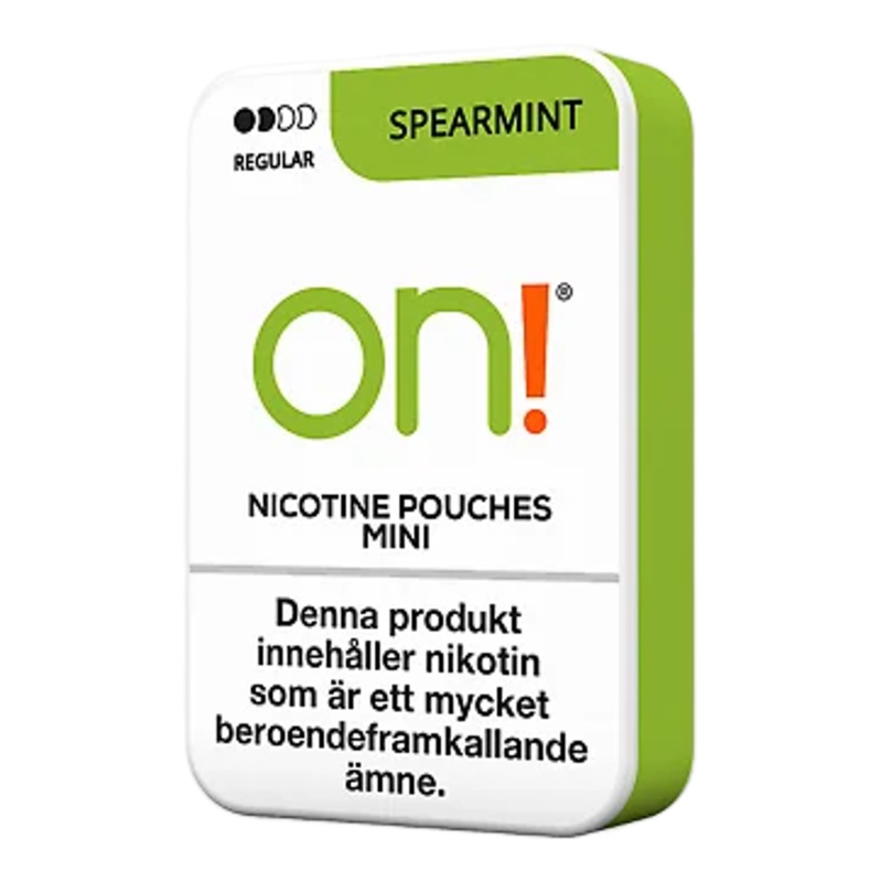 ON! Spearmint Nicotine Pouches – 5 Pack 3mg