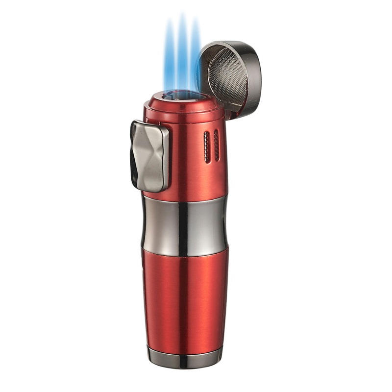 Visol Epic Triple Flame Red Cigar Lighter