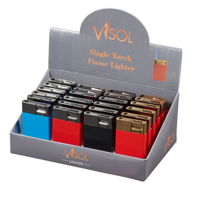 Visol Retail Package – Cougar Single Flame Lighter 24 Count