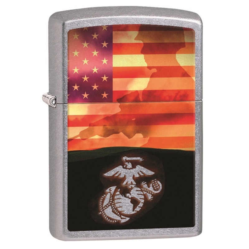 Zippo Lighter – USMC Flag Soldier
