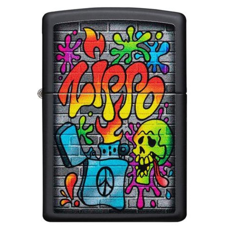 Zippo Lighter – Zippo Street Art Black Matte Design