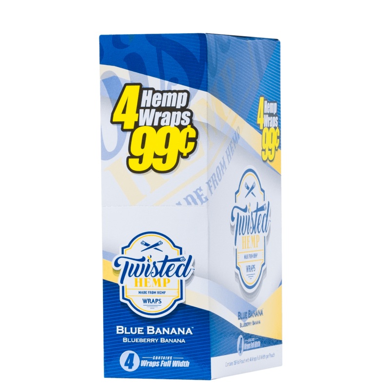 Twisted Hemp Blue Banana Wraps Blue Banana 15 Packs of 4