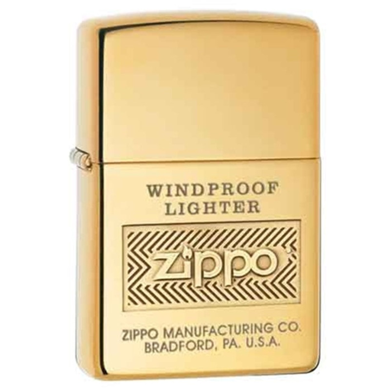 Zippo Lighter – Zippo Stamped Double Lustered High Polish Brass