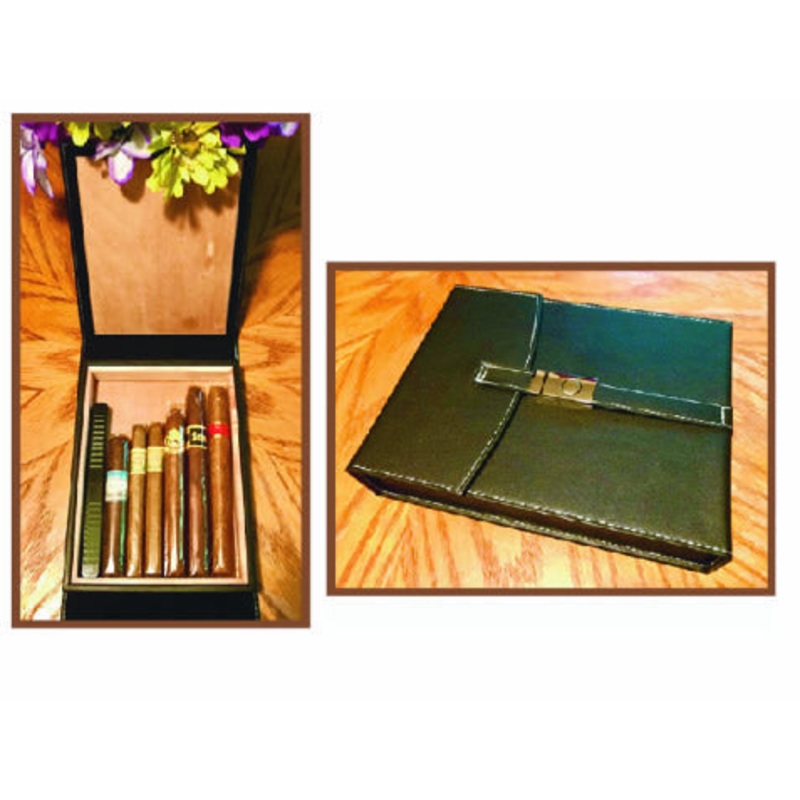 All Leather Csonka Cigar Companion Travel Humidor