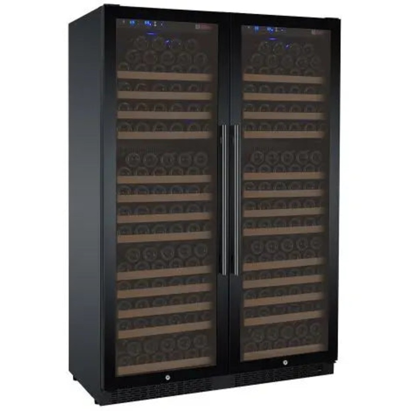 Allavino 47″ Wide FlexCount II Tru-Vino 354 Bottle Dual Zone Black Side-by-Side Wine Refrigerator