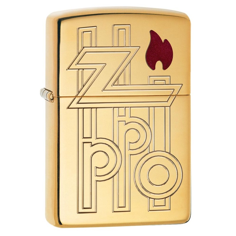 Armor High Polished Brass Abstract Logo