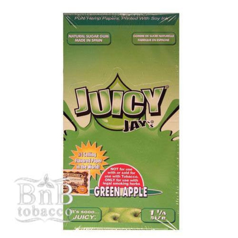 Juicy Jays Green Apple Rolling Papers 1 1/4″ Box of 24