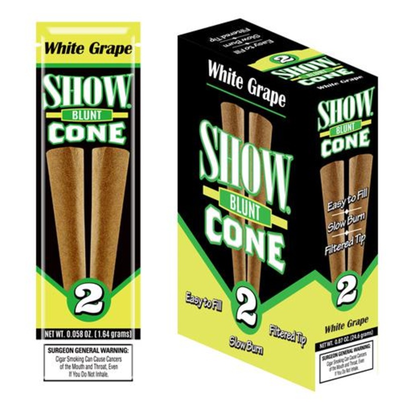 Show Blunt Cone White Grape White Grape 15 Packs of 2