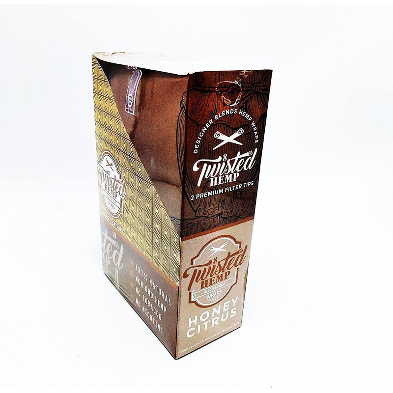 Twisted Hemp Designer Blend Wraps Honey Citrus Honey Citrus 15 Packs of 2