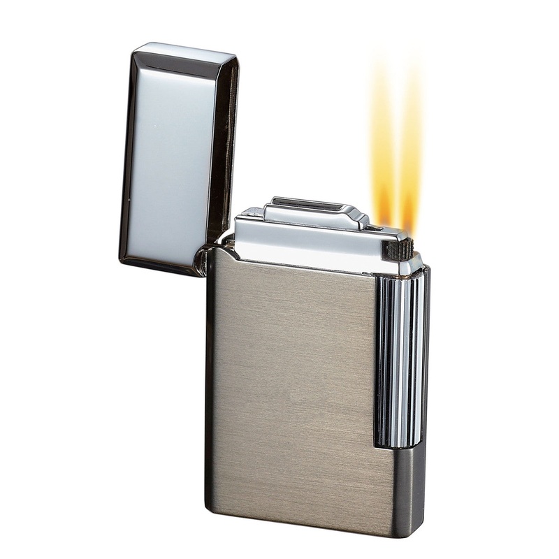 Visol Pyxis Dark Gunmetal Flint Lighter