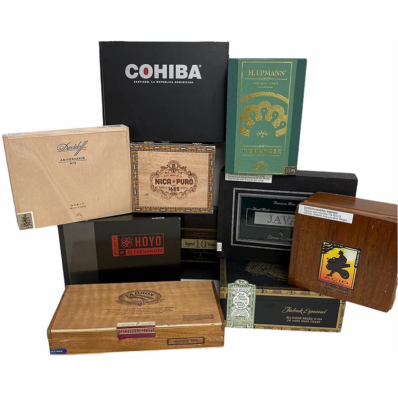 10 Premium Empty Cigar Boxes 10 Wooden Boxes