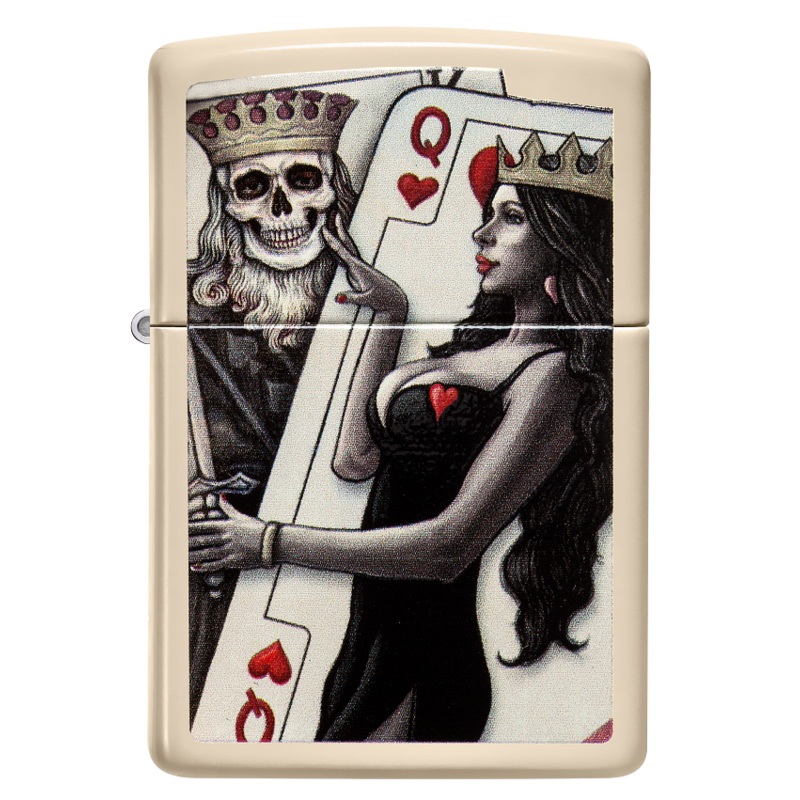 Zippo Lighter – Skull King Queen Beauty