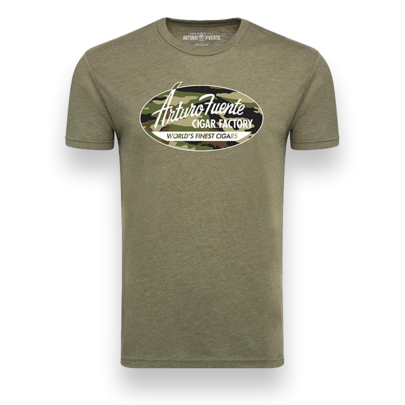 Arturo Fuente Military Green Camo Comfy T-Shirts S