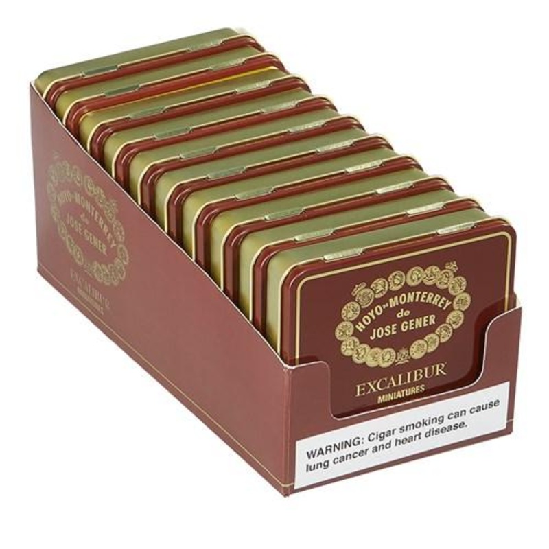 Hoyo de Monterrey Small Cigars Excalibur Cigarillos (4.0″ x 24) 10 Tins of 20