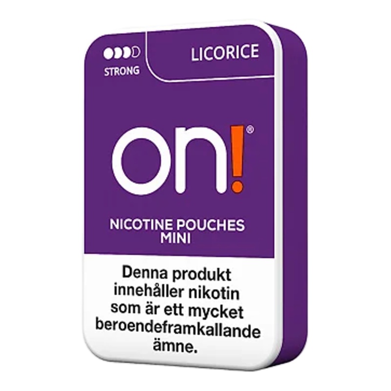 ON! Licorice Nicotine Pouches – 5 Pack 3mg