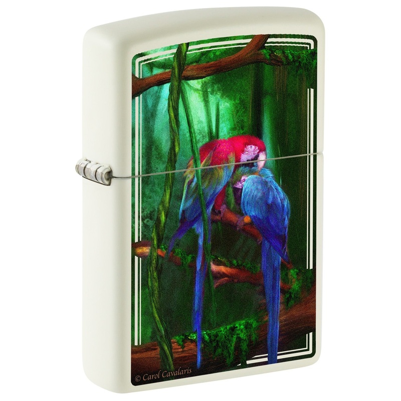 Zippo Lighter: Jewels of the Jungle by Carol Cavalaris – Glow-in-the-Dark Green 48972