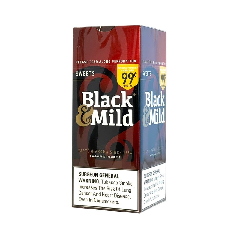 Black & Mild Sweet Cigars Sweet 25ct Upright