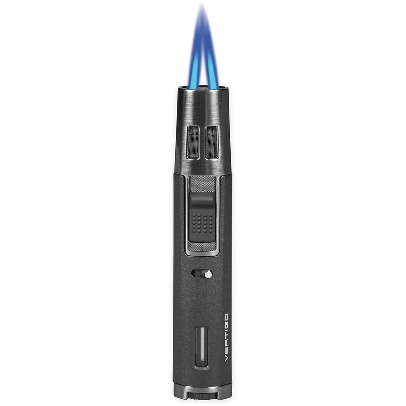 Lotus Dagger Double Flame Vertigo Lighter Black & gunmetal