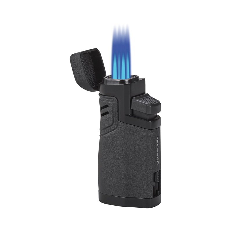 Lotus Hercules Quad Torch Flame Lighter Black crackle