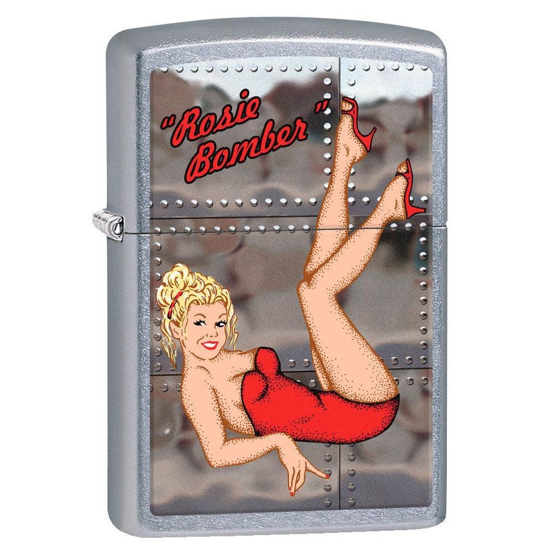 Zippo Lighter: Rosie Bomber, Pin-up Girl – Street Chrome 80788