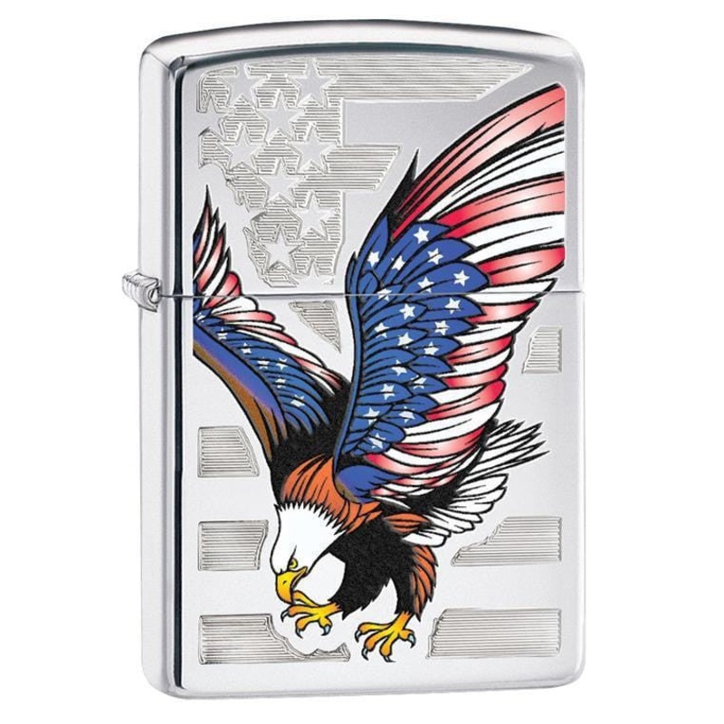 Zippo Pipe Lighter: American Eagle – High Polish Chrome 28449PL