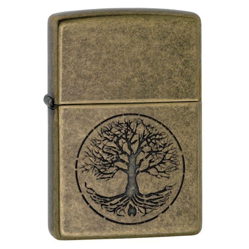 Zippo Pipe Lighter: Tree of Life – Antique Brass 29149PL