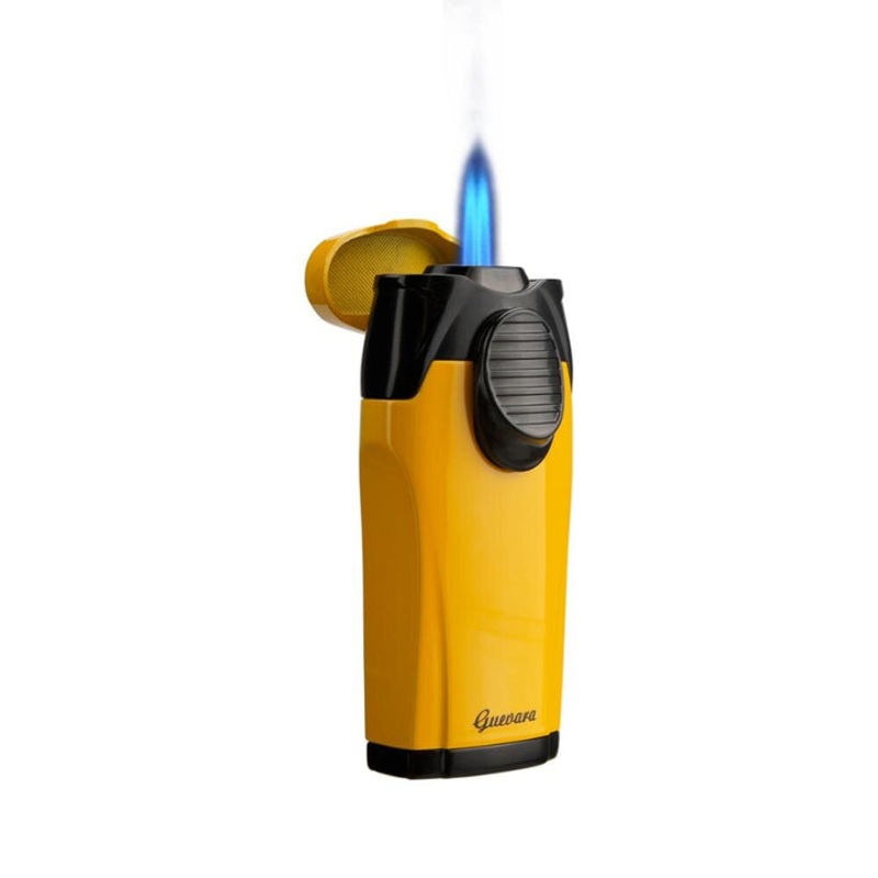 GUEVARA TORCH LIGHTER 2 JET BUTANE REFILLABLE CIGAR LIGHTER