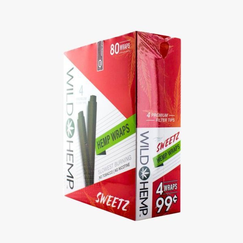 Wild Hemp Sweetz Hemp Wraps Sweetz 20 Packs of 4