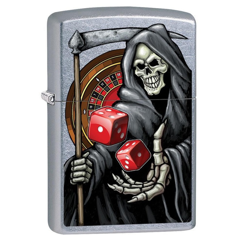 Zippo Lighter: Grim Reaper Gambling – Street Chrome 80882