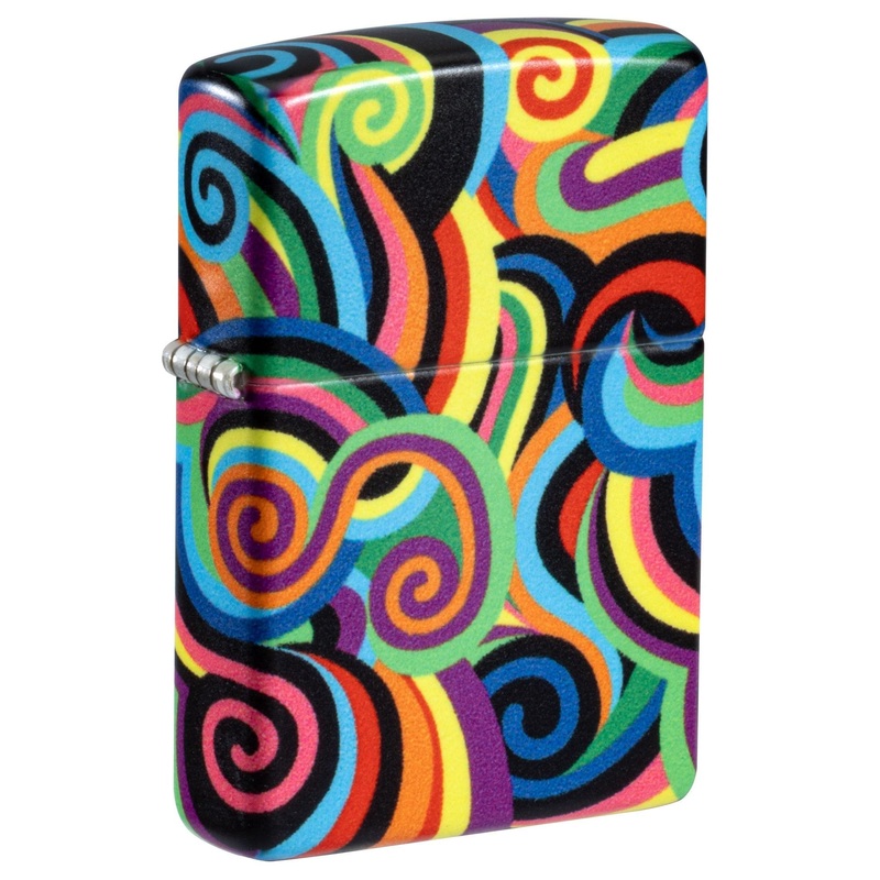 Zippo Lighter: Swirl Pattern by Rick Rietveld – Glow-in-the-Dark 46491