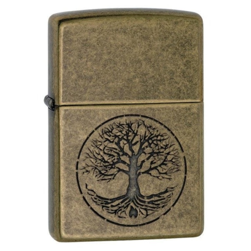 Zippo Lighter – Tree of Life Antique Brass