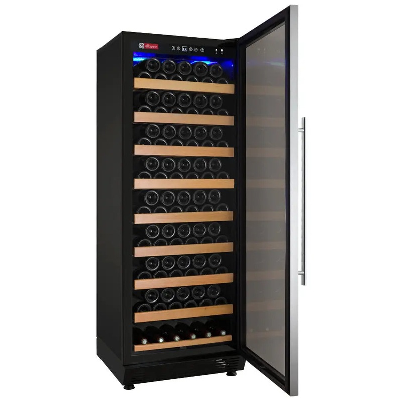 Allavino 24″ Wide Vite II Tru-Vino 99 Bottle Single Zone Stainless Steel Right Hinge Wine Refrigerator