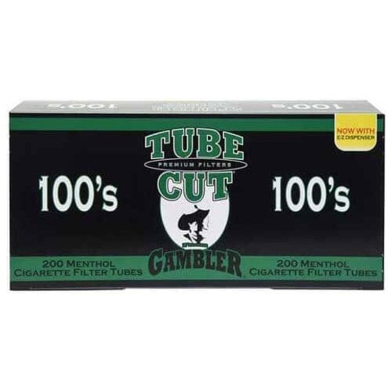 Gambler Tube Cut Menthol Tubes King TubeCut (84mm) 200ct Carton