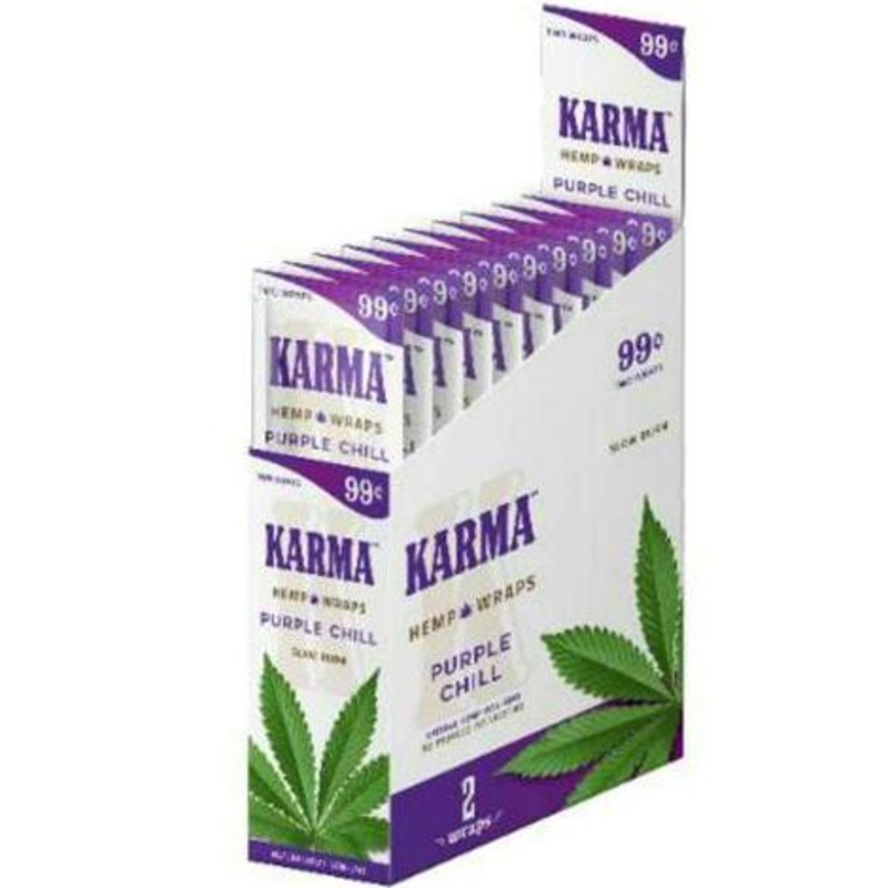 Karma Purple Chill Hemp Wraps Purple Chill 25 Packs of 2