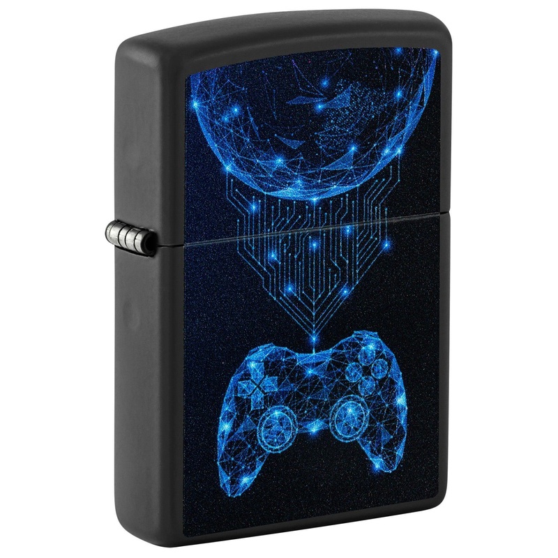 Zippo Lighter: Gaming Design – Black Matte 48912